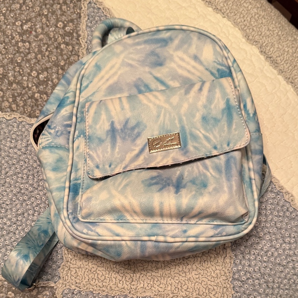 Betsey Johnson Blue Tie-Dye Backpack